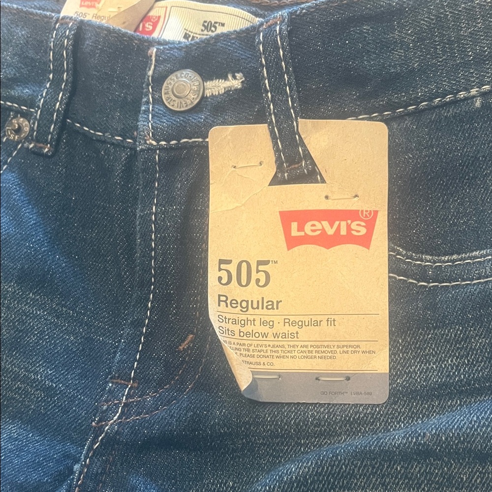 Levi's Kids 505 Regular Fit Jeans - Dark Blue